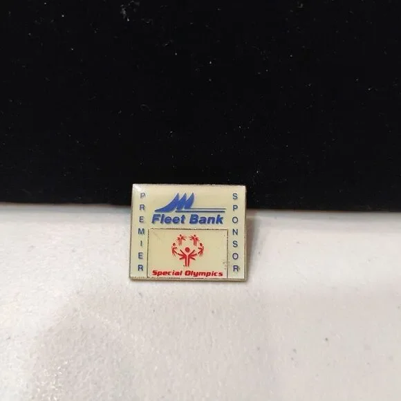 Vtg‎ Fleet Bank Premier Sponsor USA Special Olympics Lapel Tack Pin