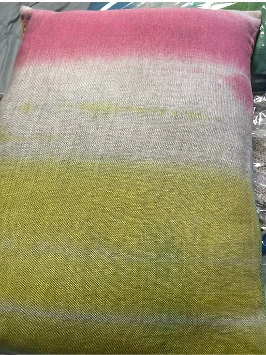 Designers Guild Fuchsia, Lime & Yellow Ombre Decorative Pillow Cover
