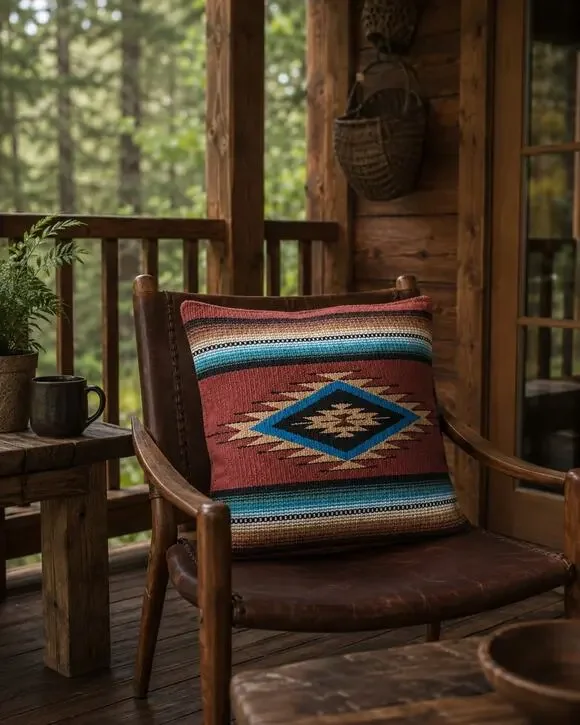 Saddle Blanket Aztec Southwestern Pillow Cover 18