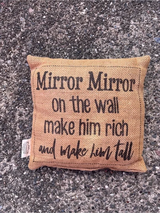 ♥️💙Burlap Accent Pillow with Printed Quote - Natural