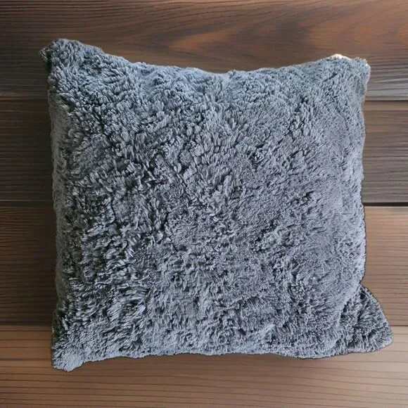 Koolaburra by UGG Gray Decorative Sculpted Faux Fur Pillow 20