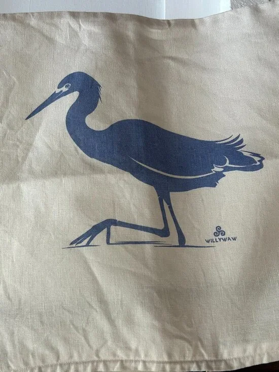 Willywaw Printed Bird Linen Pillow Case
