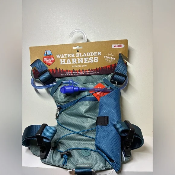 Arcadia Trail Water Bladder Harness For Dogs Blue Size XXLARGE