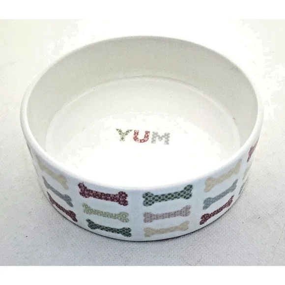 Dog Bowl-Fringe-Ceramic-