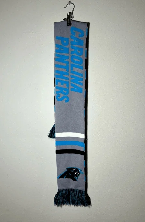 Carolina Panthers NFL Gray, Blue & Black Scarf