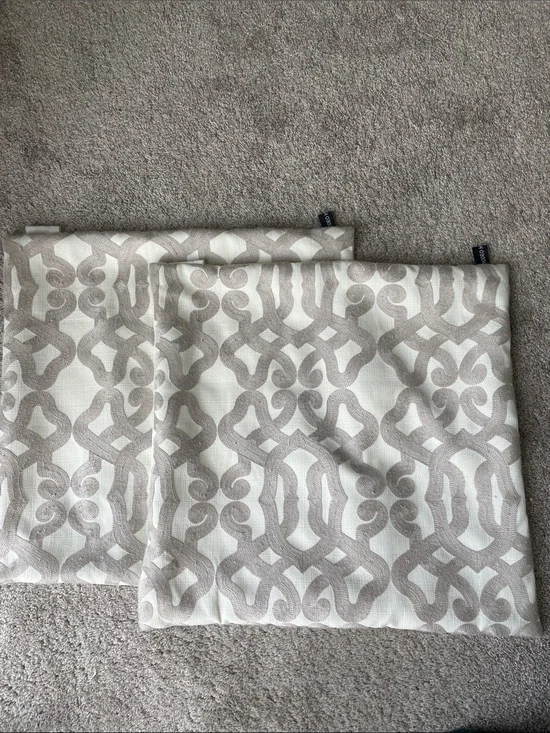 Neutral Geo Pattern Decorative Pillow Covers - Set of 2