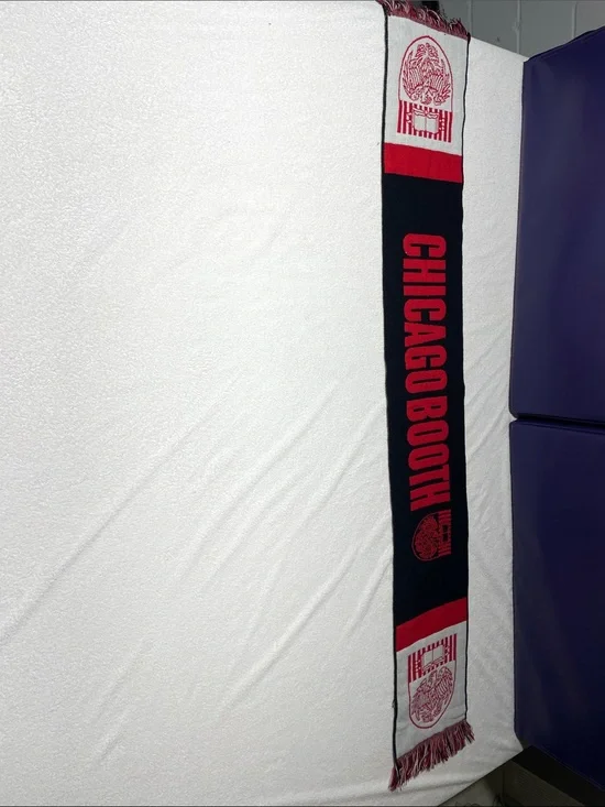Chicago Booth Black & Red Logo Scarf