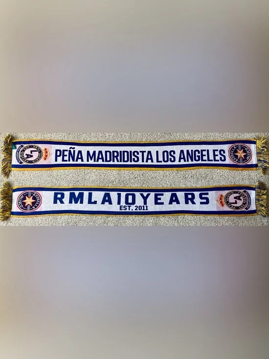 Real Madrid Peña Madridista Los Angeles 10 Years Supporters Group Soccer Scarf