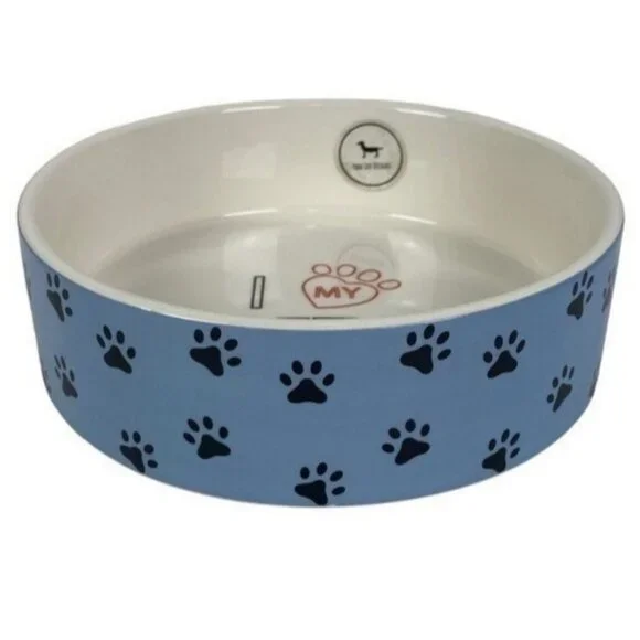 Park Life Designs Blue Black Paw Prints 6.5
