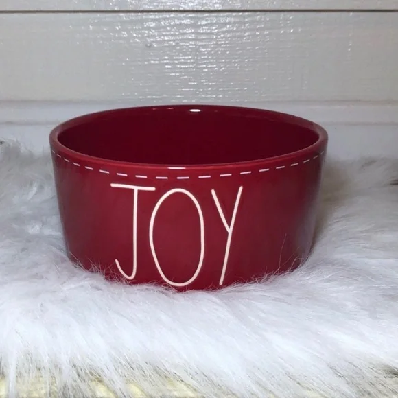Rae dunn christmas JOY dog Bowl