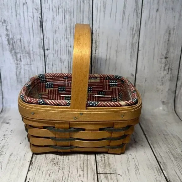 Longaberger 1996 Hand Woven Small Patriotic Old Glory Basket‎