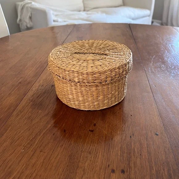Vintage Lidded Basket