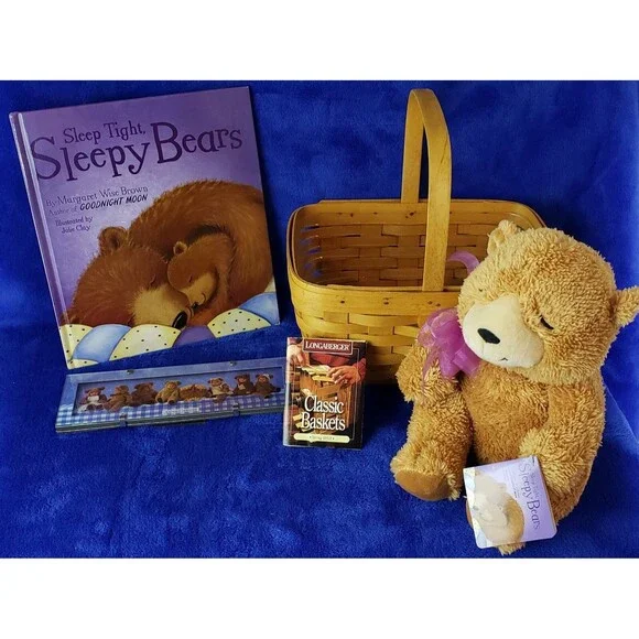 97 Longaberger Spring Bskt +Sleep Tight Book & Bear Margaret Brown + Anne Geddes