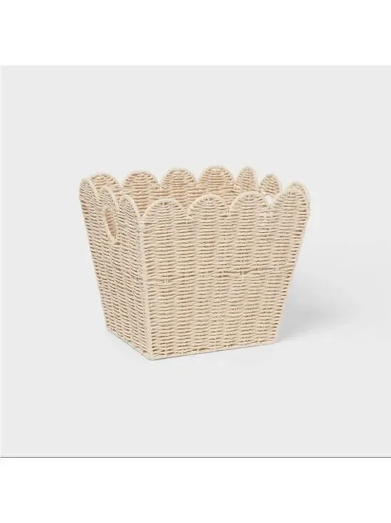 Large Woven Scallop Kids' Storage Basket - Pillowfort