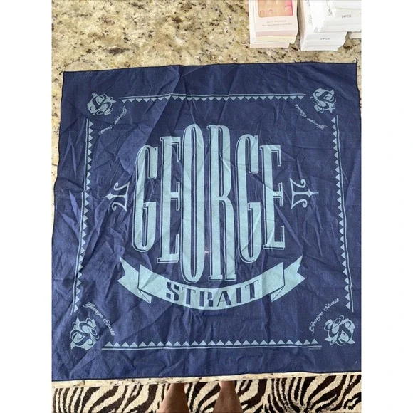 George Strait Bandana‎ Kerchief Scarf Country Music Memorabilia 21