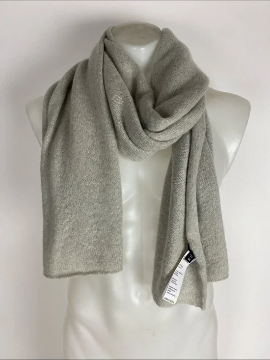 James Perse Heather Gray 100% Cashmere Scarf; One Size