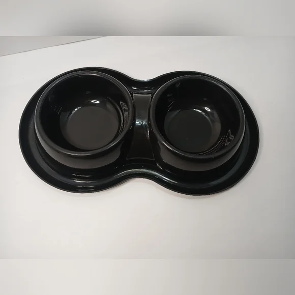 Black Double Pet Bowl