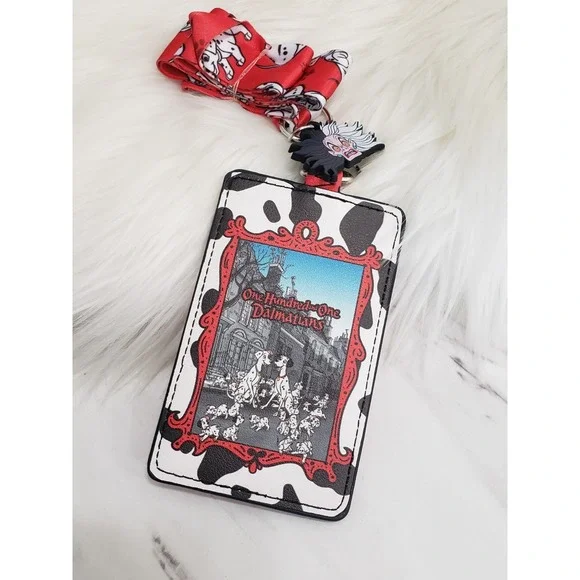 Loungefly Disney 101 Dalmatians Dogs Storybook Cardholder Lanyard‎ Luggage Tag