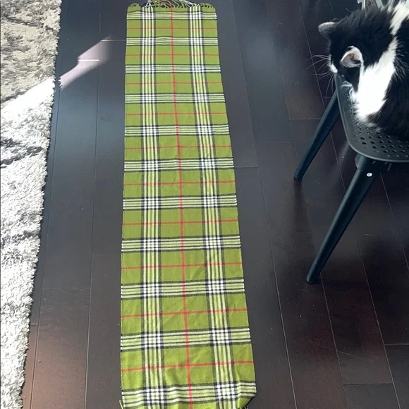 Vibrant Plaid Scarf with Fringe