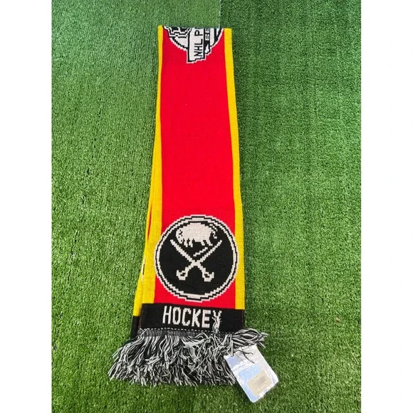 Buffalo Sabres/LA Kings NHL Hockey Scarf Red Yellow‎ Black Winter Knit premiere