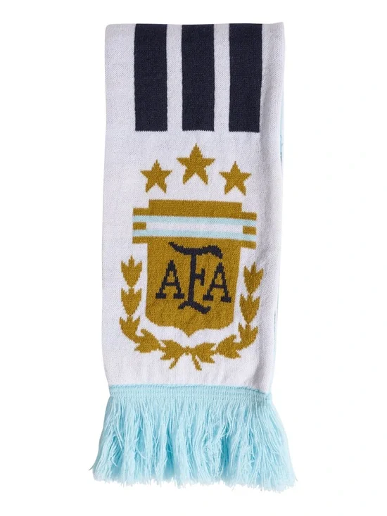 adidas White Navy Gold Light Blue AFA Crest Scarf
