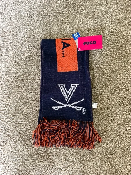 University of Virginia UVA Scarf Cavaliers Orange & Navy Blue Fan Gear