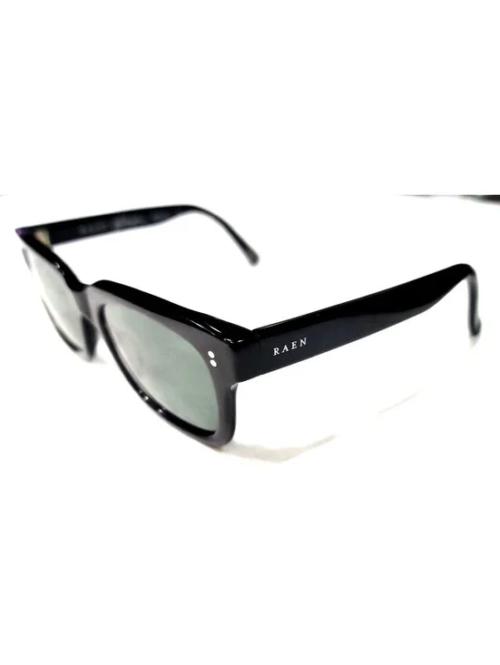 Raen Gilman Black Green Polarized Square Unisex Sunglasses 52-20 145