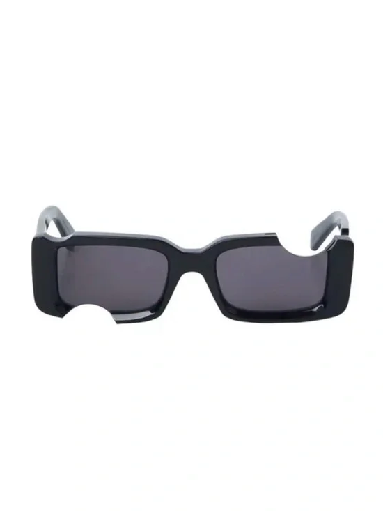 “Off White” Cady Cut Rectangular Unisex Sunglasses Black Frame Brand New