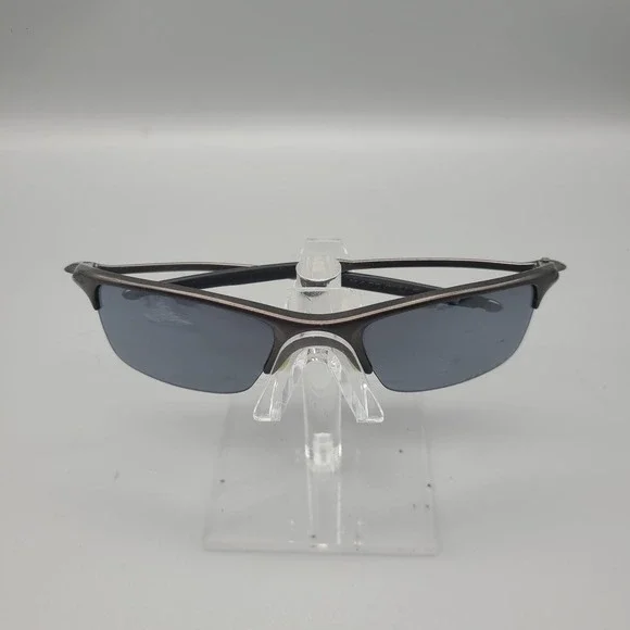 Oakley A Wire Sunglasses Gunmetal Gray Metal Frame Vintage Made in USA Dark Lens