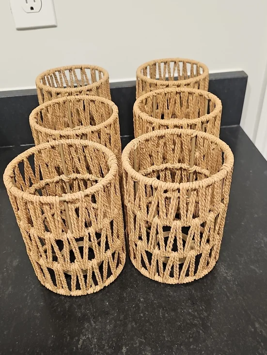 6 5x6 Rattan Lamp Shades