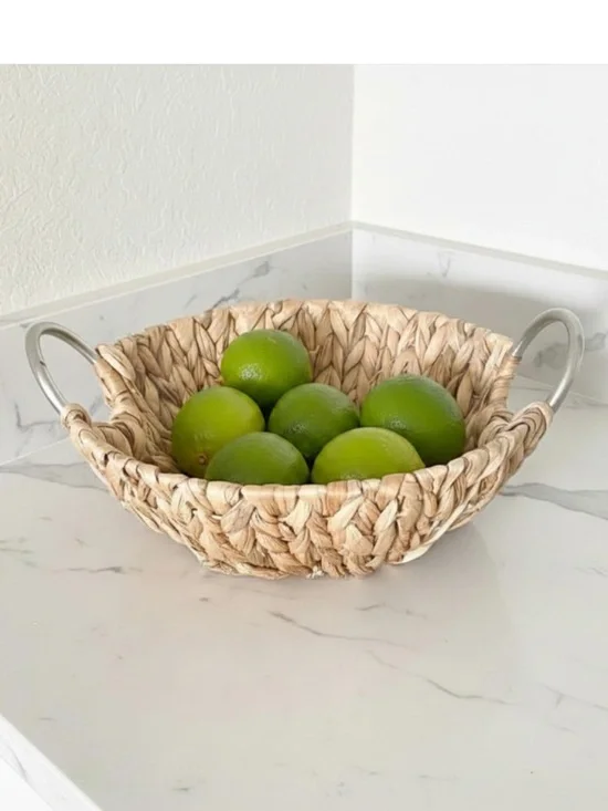 Handcrafted Braided Water Hyacinth Basket