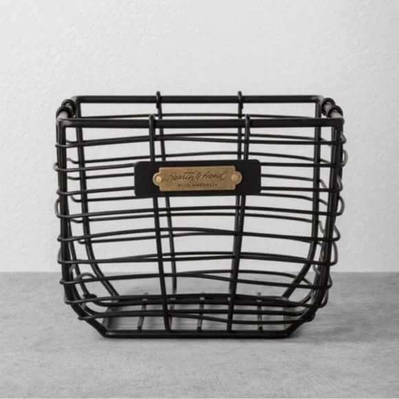 Hearth & Hand Magnolia Black Wire Storage Basket Bathroom Organization