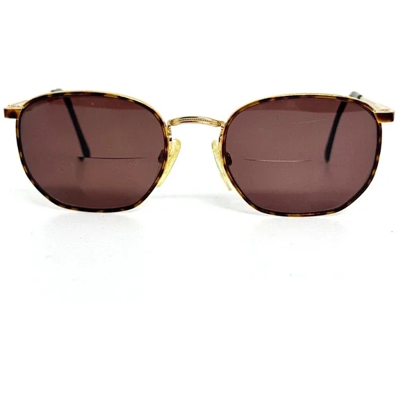 Vintage Luxottica 424‎ Havana Brown Gold Sunglasses Italy W Frame Only H2298