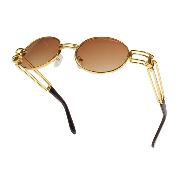 Fashion Round Sunglasses Women Men Vintage Metal Frame Steampunk Shades‎ UV400