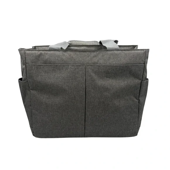 SpeCtra Utility Tote Bag Unisex Large Gray Excellent Multi-Pocket Organizer