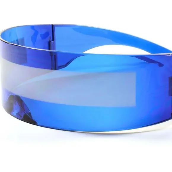 Space Robot Party Rave Anime Costume Cosplay Futuristic Novelty Blue Sun Glasses