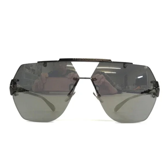 Philipp Plein Sunglasses SLEEK SPP111 COL. 672X Gunmetal Frames w/ Mirror Lenses