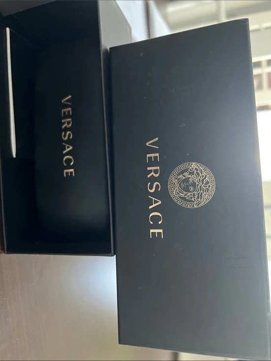 Versace Black and Gold Sunglasses Box - Luxury Men's Accessory Case