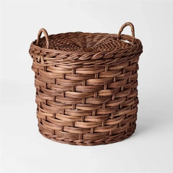 Round Chunky Straight Rattan Basket - Threshold™ designed with Studio McGee