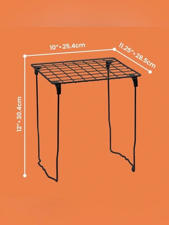 Black Wire Shelf Riser Organizer - 10