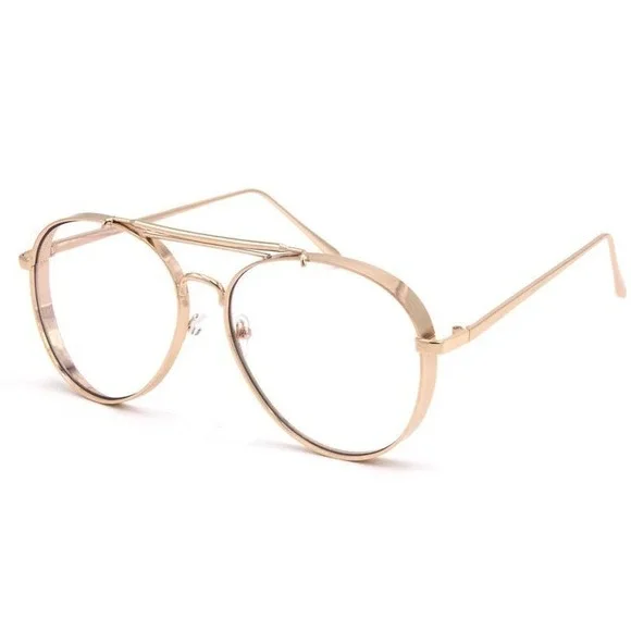 Classic Pilot Style Sunglases Men Women Spring Hinge Metal‎ Frame UV400 Protect
