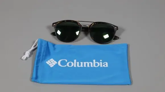 Columbia Firecamp Polarized Sunglasses Matte Tortoise Green Flash 52mm