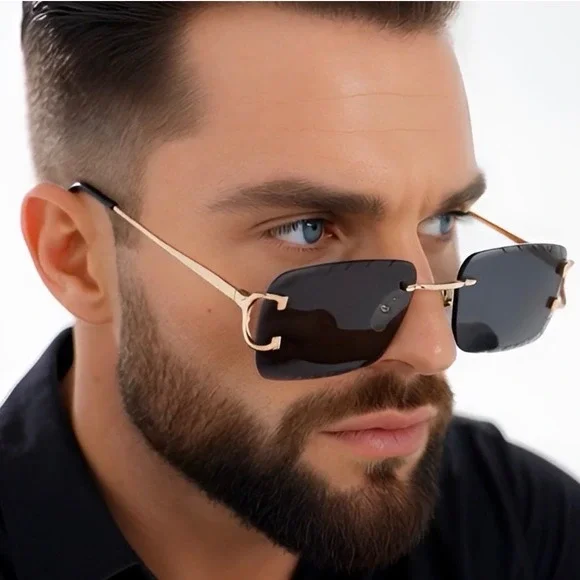 Rectangle Sunglasses Men Fashion Vintage Driving Shades‎ Aviator Festival Casual