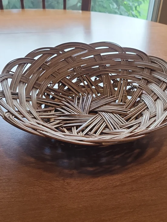 Handwoven Brown Wicker Decorative Bowl - Home Accents