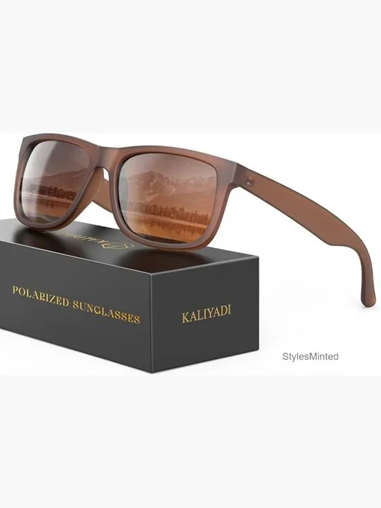 Men's Polarized Sunglasses Rectangular UV400 Protection Driving Fishing Golf
