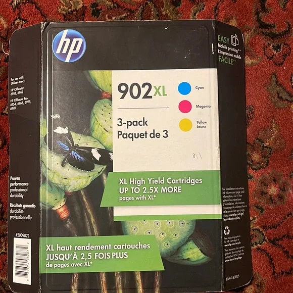 HP 902XL Genuine Cyan/Yellow/Magenta 3-pack