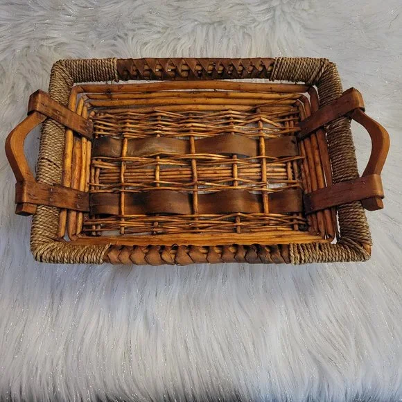Rectangular Wooden Basket