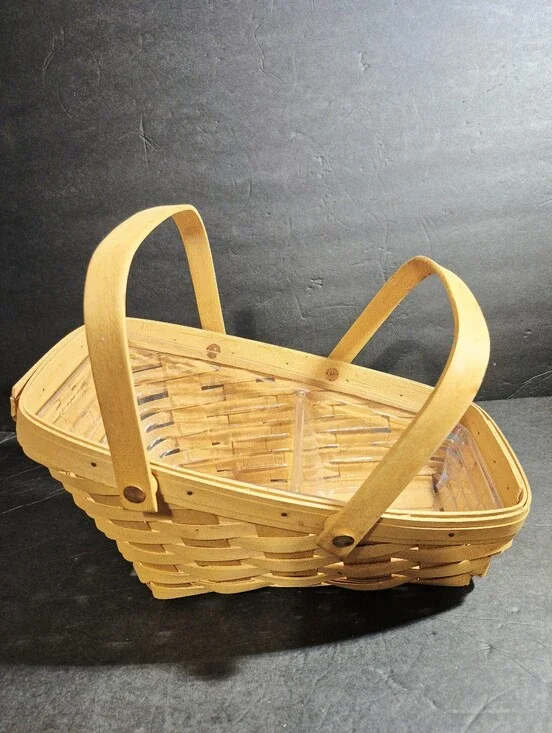 Longaberger Medium Vegetable Basket With Plastic Divided Liner