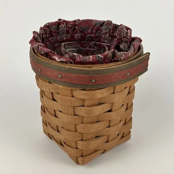 Longaberger Fathers Day Pencil Basket 1992 | /w Liner & Protector TVG (15000)