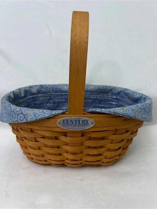 Longaberger 2000 Century Celebration Cheers Basket with Blue Liner